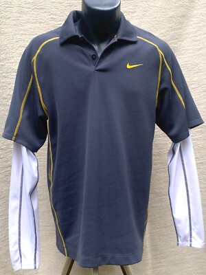NIKE Golf Polo Shirt Langarm 2 Lagen long sleeve double layer DriFit Größe S
