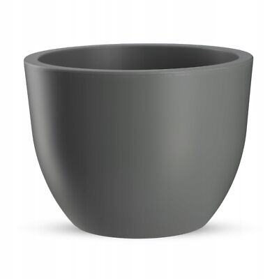 KADAX Blumentopf, Pflanzgefäß aus Kunststoff, rund, 30 cm, Grau