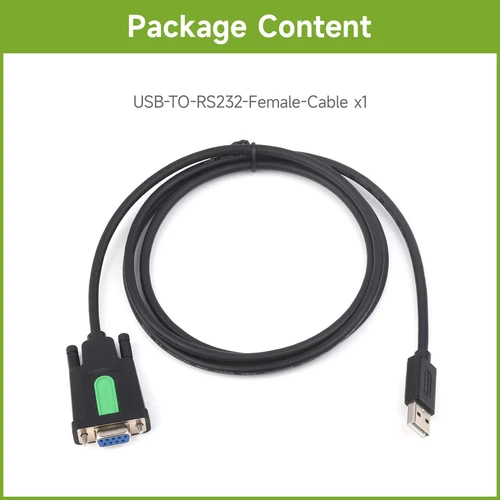 Waveshare Industrial USB To RS232 Serial Adapter Cable USB Type A To DB9 1.5m