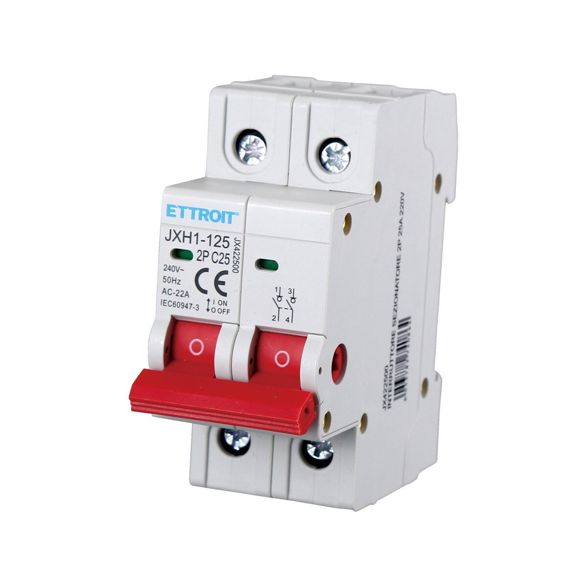 ETTROIT interruttore sezionatore 2P 25A 220V JX422500