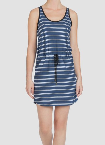$150 Lilla P Women's Blue Striped Tie 