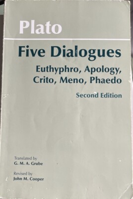 Plato Five Dialogues-Euthyphro, Apology, Crito, Meno, Phaedo-2nd Edition