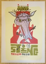 2004 Sting - Oakland Silkscreen Concert Poster S/N by Jeff Kleinsmith Smokestack