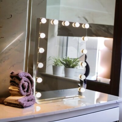 Style LED Bulbs Vanity Makeup Dressing Table  Mirror 10 LED