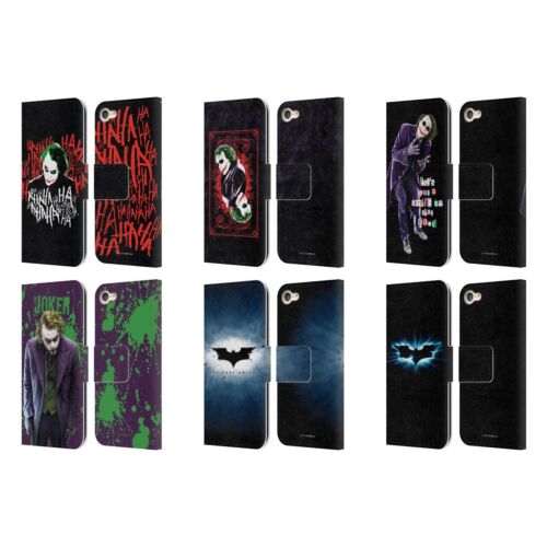 OFFICIAL THE DARK KNIGHT GRAPHICS LEATHER BOOK CASE FOR APPLE iPOD TOUCH MP3 - Picture 1 of 7