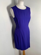 REISS Calla fixed wrap dress 10 VGC purple pencil smart sheath work office