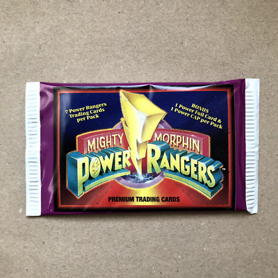 Power Rangers Serie 1 (1994) Trading Cards Booster mit Power Cap und Power Foil