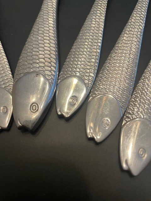 Gorham 18/10 из нержавеющей стали «Рыба вне воды» 7 шт место установка 8,5-6» - Изображение 2 из 4