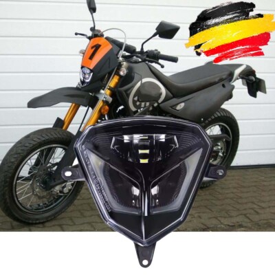 für Kreidler Supermoto 125 DD E24 LED Scheinwerfer Headlight mit Tagfahrleuchten