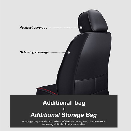 Car Seat Covers Deluxe PU Leather Seat Cover Front Rear Seat Set Full Surrounded - Picture 8 of 41
