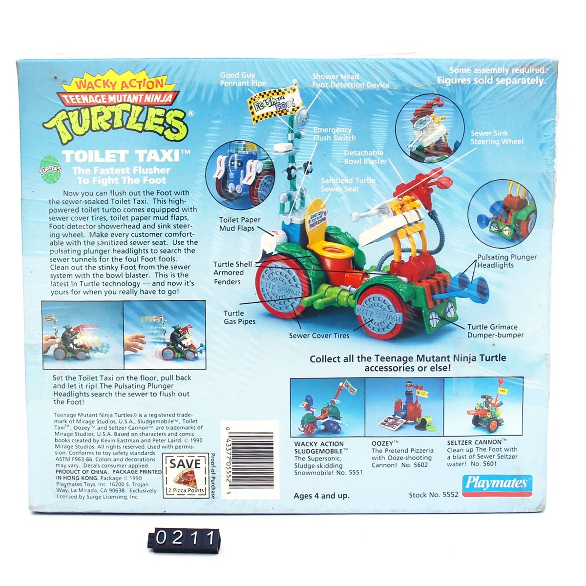 ミュータントタートルズTMNT TOILET TAXI Playmates - Teenage Mutant Ninja Turtles - Toilet Taxi - New