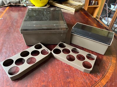 *SALE* Vintage 80er Kühlschrank + Butterbox Behälter + 2 Eierablagen Aufbewahrung