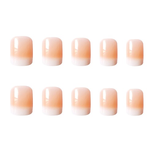 Farbverlauf Falsche Nägel Kurz Quadratisch Press On Nägel für Fingernailart 24 Stück - Bild 3 von 4