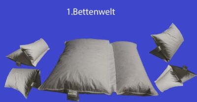 Premium Lesekissen Multifunktions Kissen Kopfkissen 80x80 cm 30% Daunen waschba