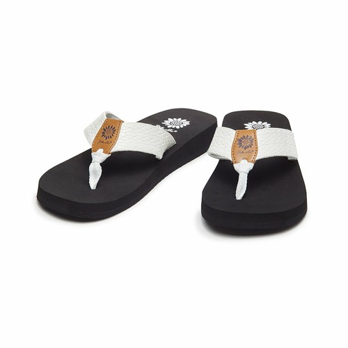 Yellow Box Flax White Women's Flip Flops Sandals - Picture 4 of 5