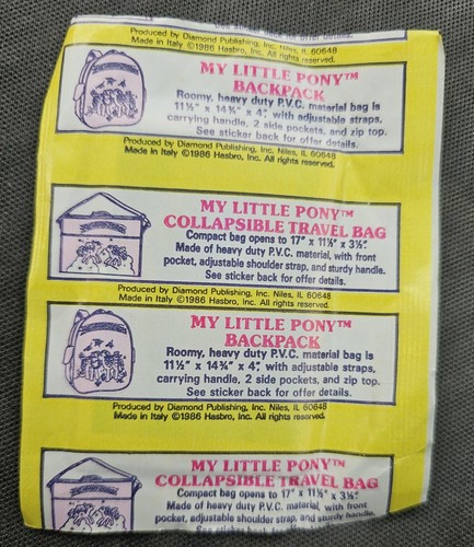 Vintage G1 My Little Pony Sealed NOS Sticker Packet Cotton Candy Hasbro 1986 - Picture 8 of 8