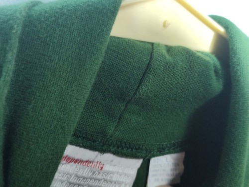 Vintage INDEPENDTLY BASIC Green TURTLENECK Long Sleeve Shirt Cotton Size Large - Picture 4 of 8