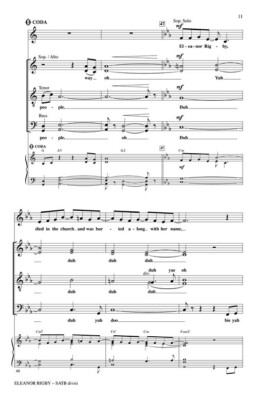 Eleanor Rigby SATB divisi a cappella Pop Choral Series The Beatle