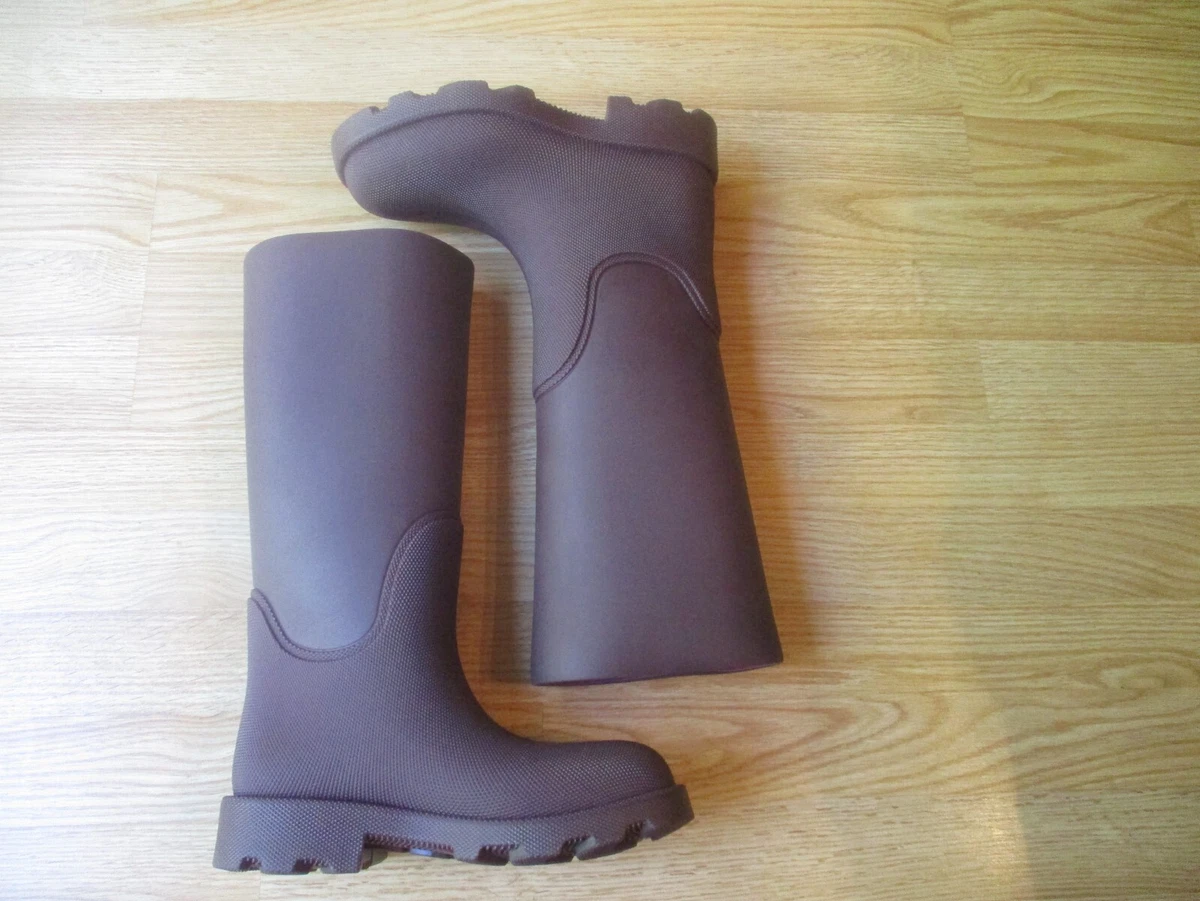 $870 Mens Burberry Marsh Rubber Rain High Boots Plum 41 US 8 4CA1889D-E234-4375-B8AA-  main image 2