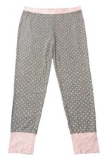 Alfani Intimates Womens L Lounge Sleep Pant Bottom Rayon Spandex Pink Polka Dots