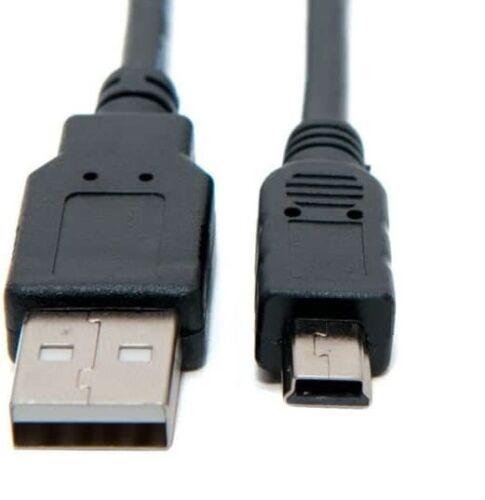 Mini USB Cable Charger Lead Straight Right Angle A to 5 Pin Mini B Sync Charge - Afbeelding 1 van 9