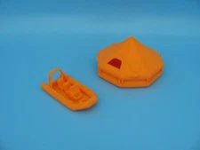 US Coast Guard Ocean Rescue BOAT and RAFT Set HO Scale 1:87 No Assembly Required