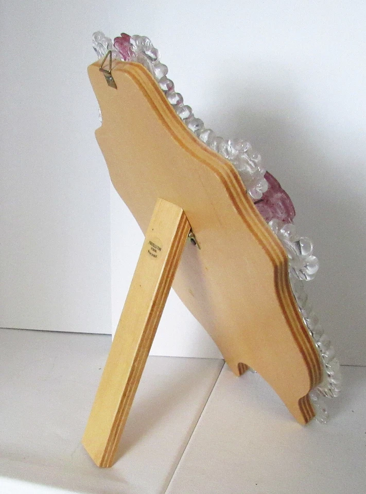 Espejo de pared/tocador floral italiano veneciano de cristal de Murano Fratelli Tosi Murano Foto 4 de 4