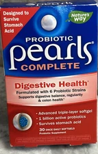 Nature's Way Pearls Probiotic Complete Digestive Health (30 Softgels) 