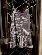 URBAN OUTFITTERS Moxie Mesh Mini Strappy Slip Dress Womens MED Black White NWT