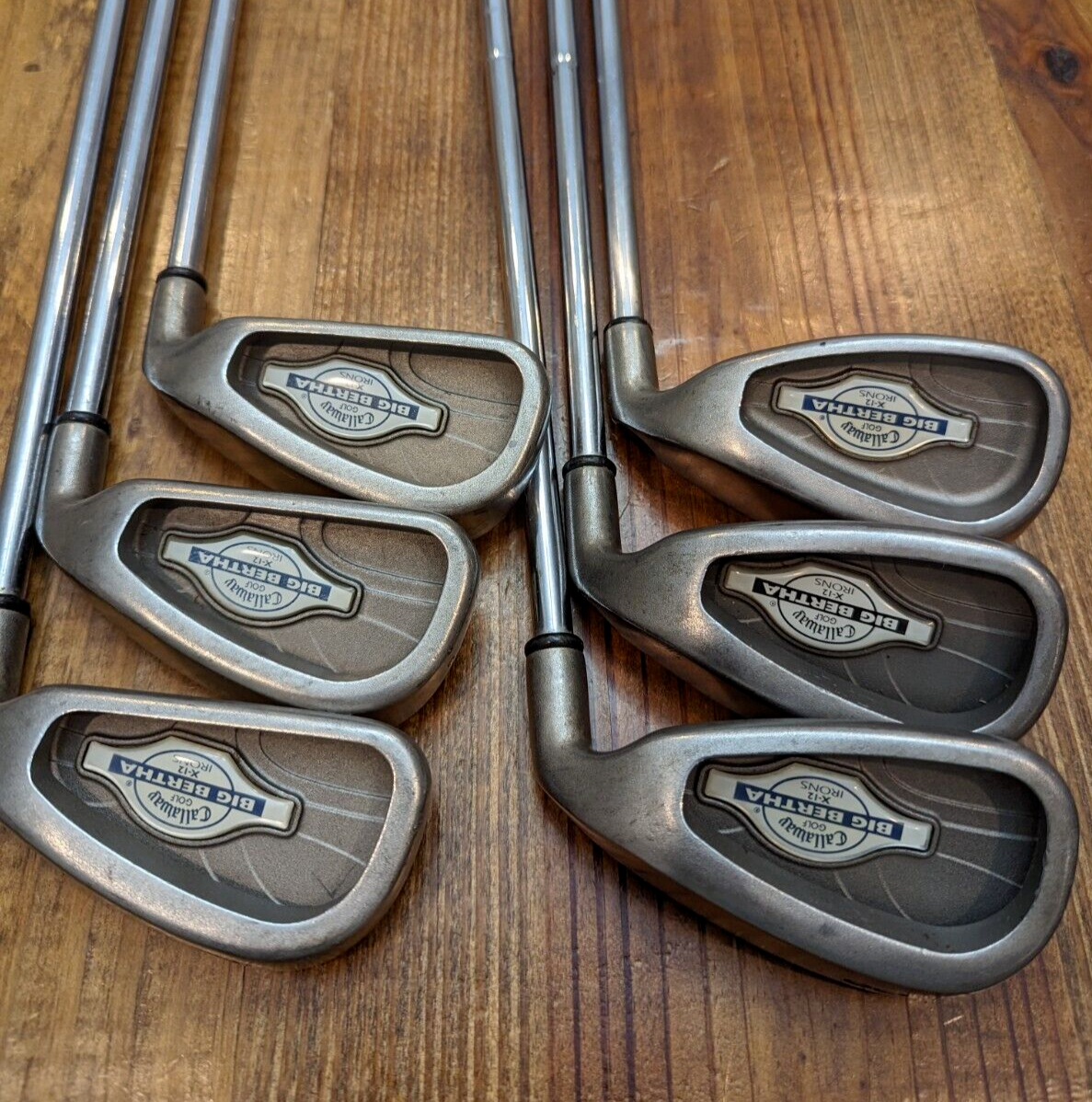 Set of 6 x Callaway Big Bertha 2008 5-PW Stiff Steel Shafts Callaway Grips* Set of 6 x Callaway Big Bertha 2008 5-PW Stiff Steel Shafts Callaway Grips*