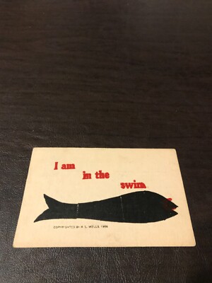 EARLY HUMOR - POSTED POSTCARD - I AM IN THE SWIM