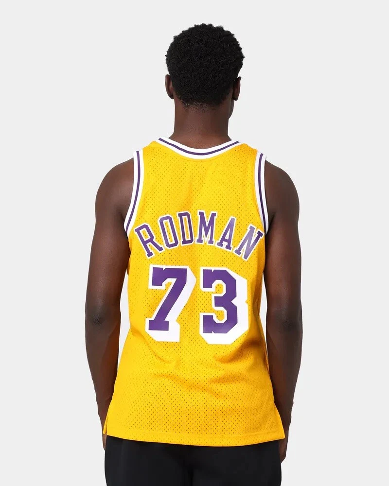 Dennis Rodman Los Angeles Lakers Mitchell & Ness Hardwood Classics Swingman  Jersey - Gold