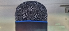 Designer Inspired Monogram Beanie Hat Luxury Style Knit Warm Black Grey Unisex