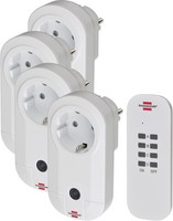 Brennenstuhl Funksteckdosen Set 4Er Innenbereich Mit Fernbedienung 1000W 25M