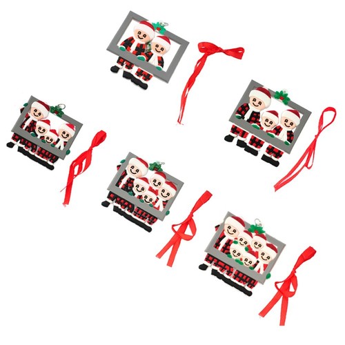 Baumschmuck Weihnachten personalisiert Familie Bilderrahmen Weihnachtsmann Xmas 1 Stück