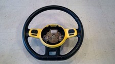 12 Vw Beetle Steering Wheel W Audio Phone Buttons Black Lthr Yellow 114890 12 Vw Beetle Steering Wheel W Audio Phone Buttons Black Lthr Yellow 114890