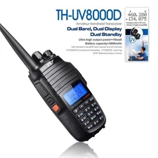 TYT TH-UV8000D Walkie-Talkie: Wireless FM Dual-band, 10W High Power for Outdoor