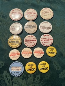 16 Vtg Campaign PINBACK Buttons Barbara Lett Simmons DC CITY COUNCIL