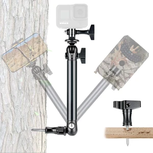 2-Ball-Head Enregistrement vidéo de la chasse aux caméras d'action de piste de téléphone d'extérieur réglable