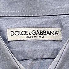 Dolce & Gabbana Men's Light Blue Solid Long Sleeve Collared Button Dress Shirt