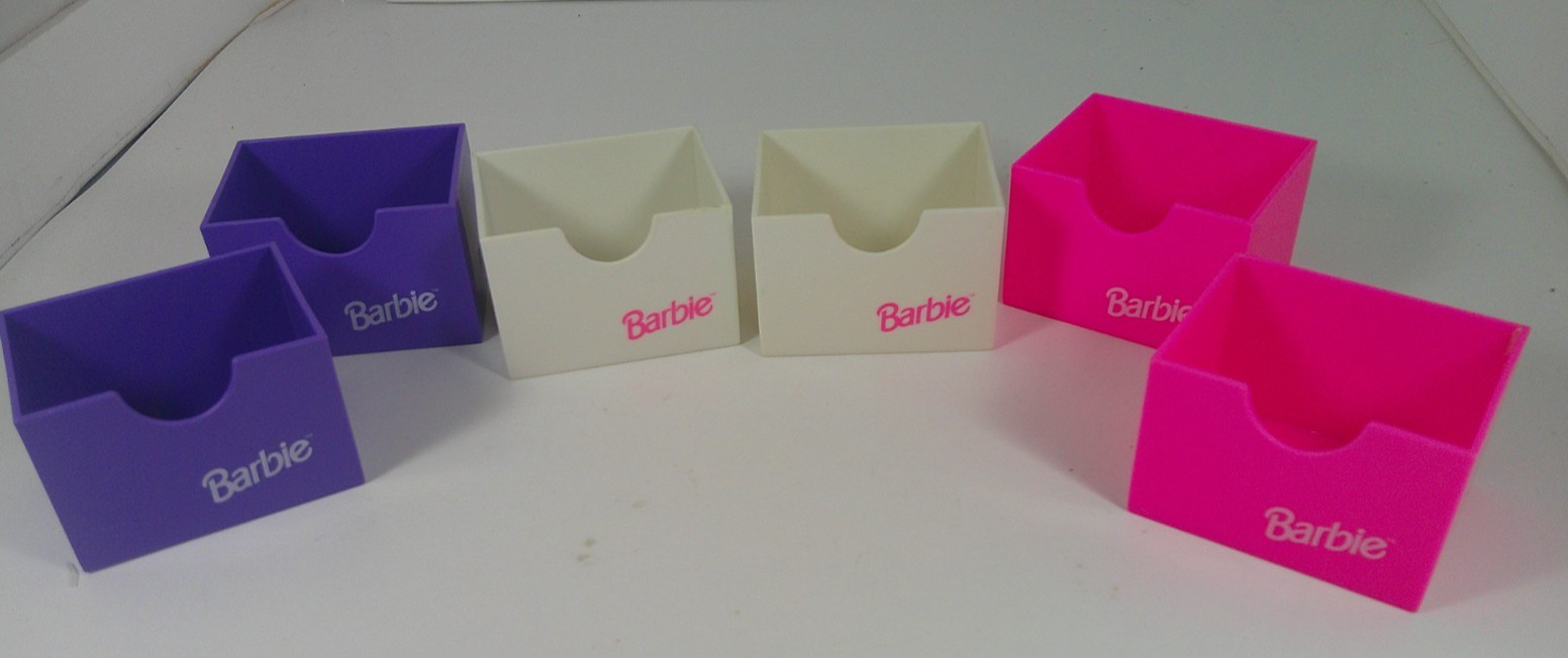 VINTAGE Barbie Closet 1993 Mattel Toy Storage Case DRAWERS/BINS ONLY Lot of 6