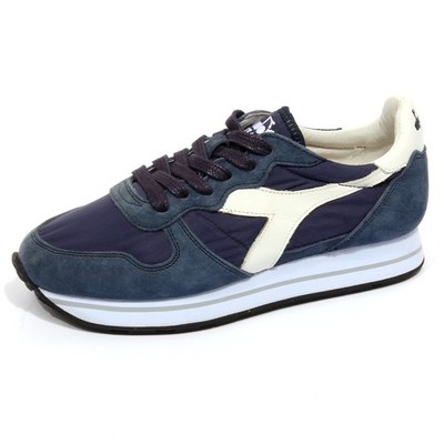 F9710 sneaker donna blue DIADORA HERITAGE CAMARO stone washed shoe woman