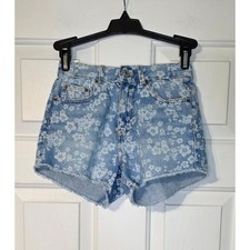 Zara Girls Floral Denim Shorts Size 8