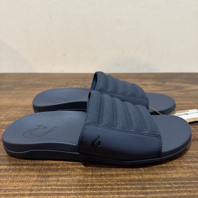 BRAND NEW MENS OLUKAI MAHA OLU MOONLIT OCEAN BLUE SLIDE 