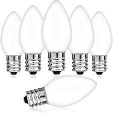 C7 E12 LED Night Light Bulbs 0.5W 5W Equivalent , 2700K 6 Pack