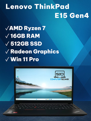 Lenovo Thinkpad E15 Gen4 AMD Ryzen 7 5825U 16B RAM 512GB SSD 15,6 FullHD Win11