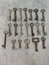 Skeleton Keys Lot Of 20 Authentic Vintage Antique Doors Cabinet Trunk Old Lock