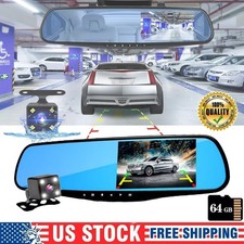 1080P Car Video Dash Cam Rear View Dual Dash Camera Front Rear 64GB Memory Card