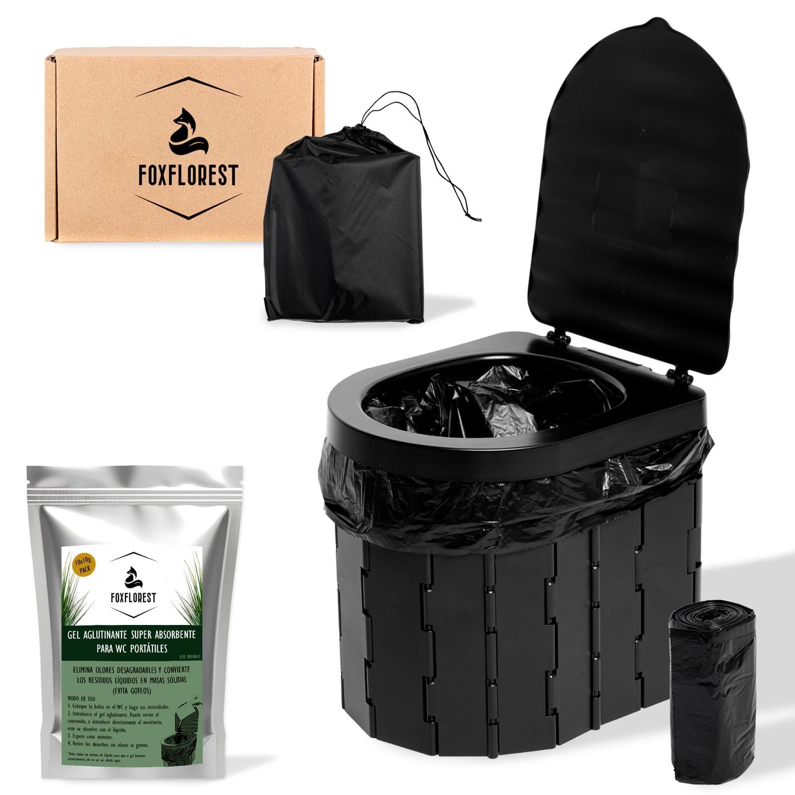 WC portable pour camping plastique bleu avec urinoir et gel actif