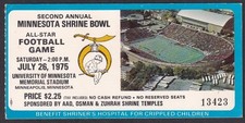 1975 Minnesota Shrine Bowl All Star Football Game 1975 ticket